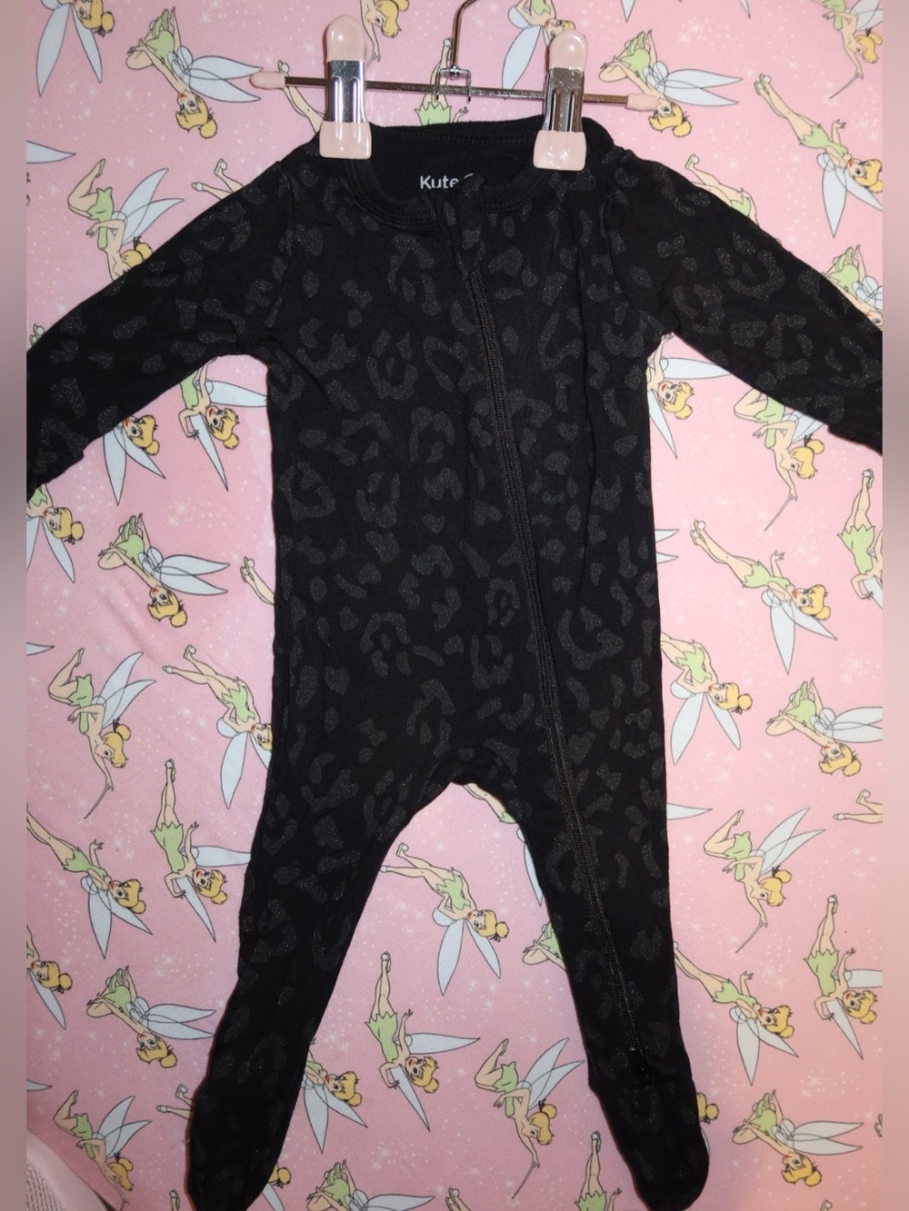 Kyte Baby Midnight Leopard Zipper Footie | 0–3 Months | Like New
